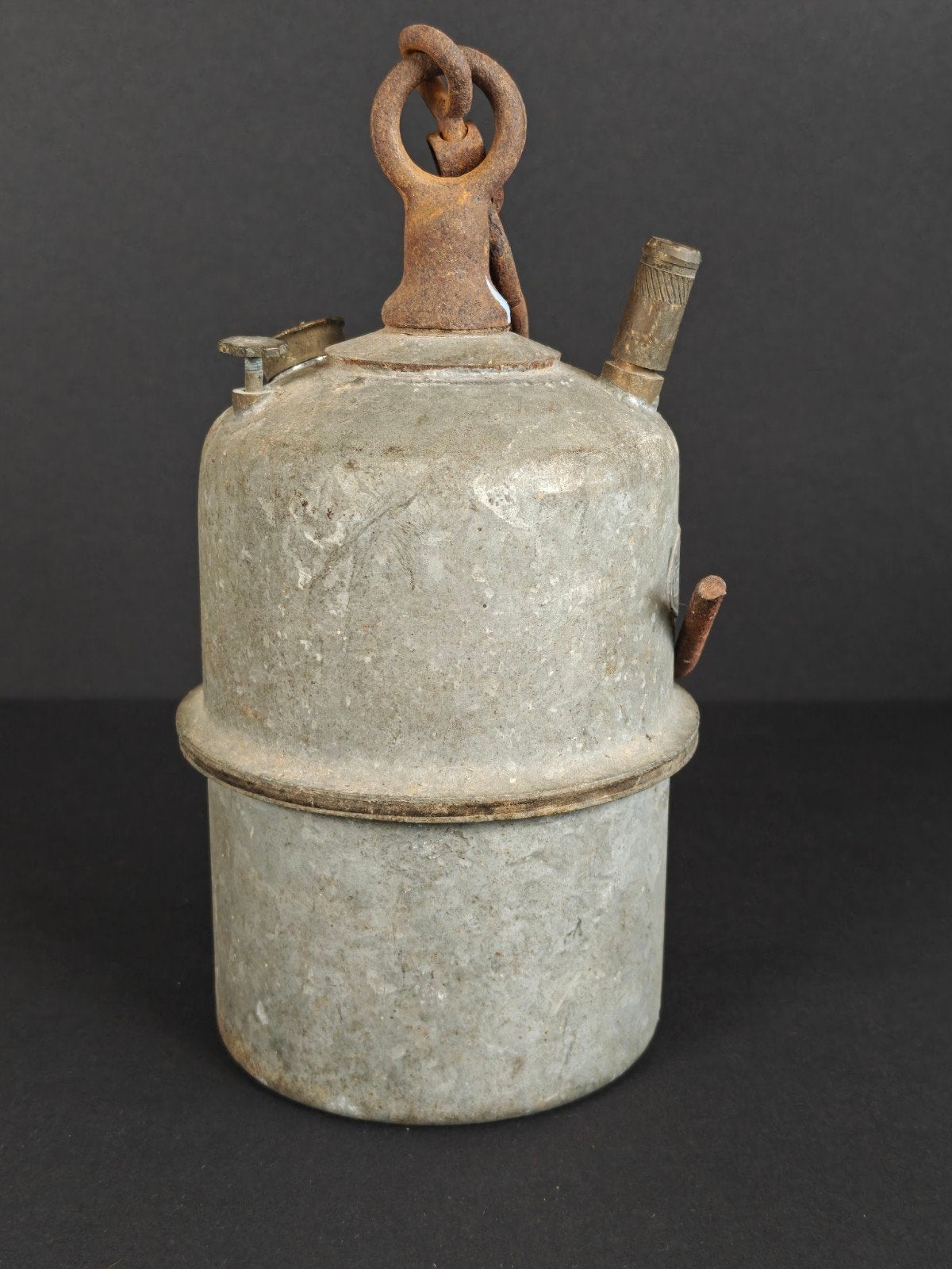 Antieke Franse mijnlamp, carbid lamp. Arras, Ophalen of Verzenden