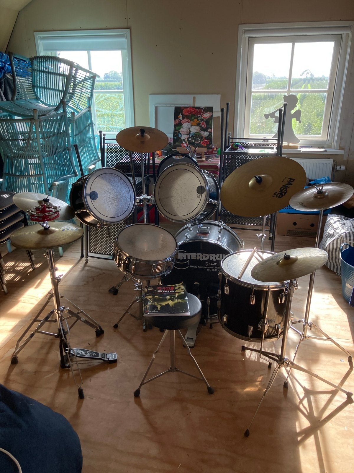 Compleet drumstel zie beschrijving, Muziek en Instrumenten, Ophalen, Gebruikt, Overige merken