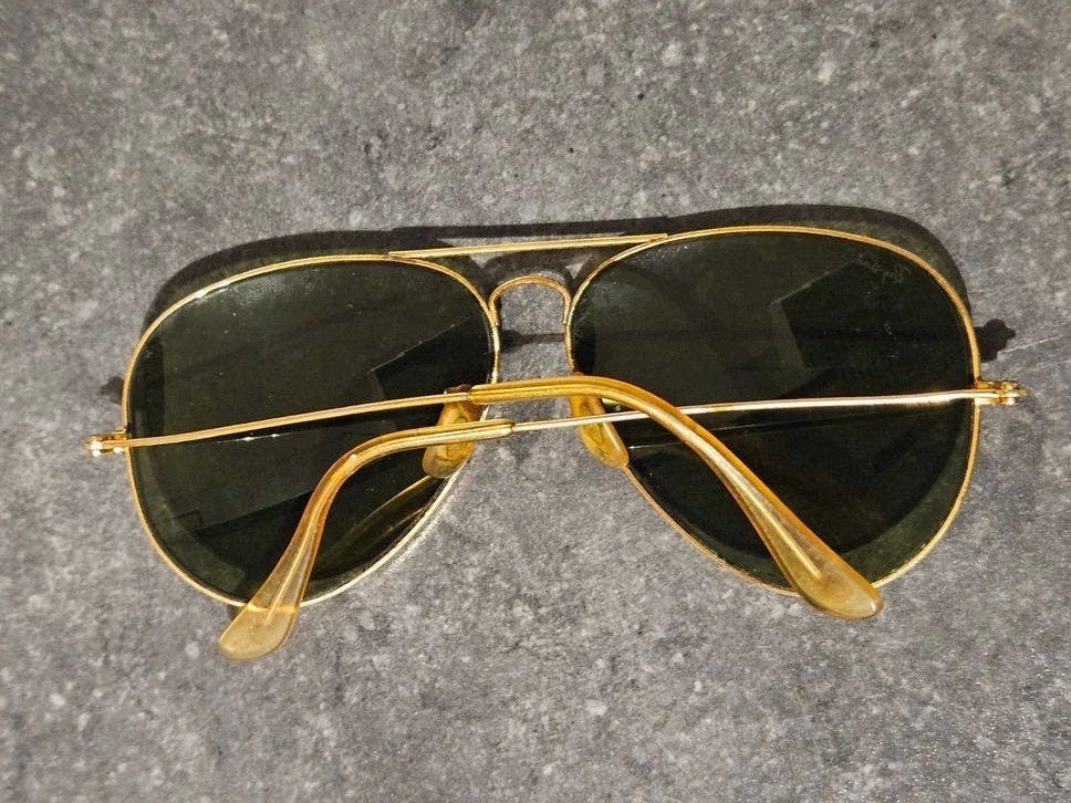 Vintage RayBan Ray-Ban Ray Ban zonnebril Aviator B&L USA, Gebruikt, Verzenden, Ray-Ban, Nvt
