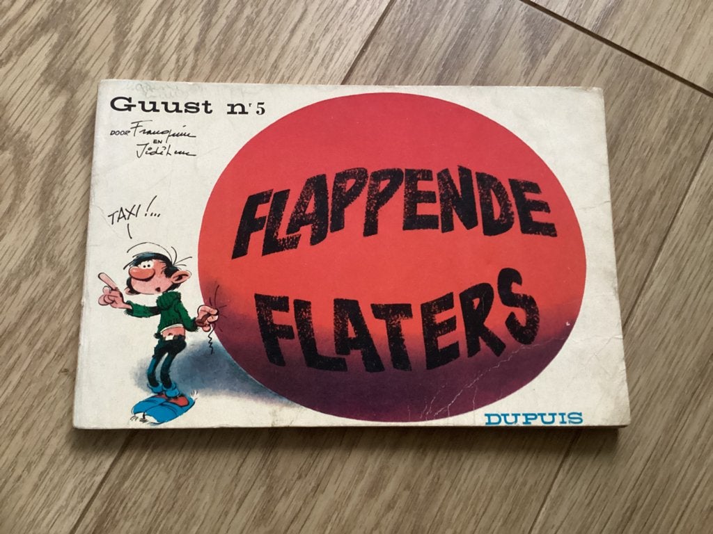 Guust Flater oblong 1e druk - 5 Flappende flaters (1967), Boeken, Eén stripboek, Ophalen of Verzenden, Gelezen