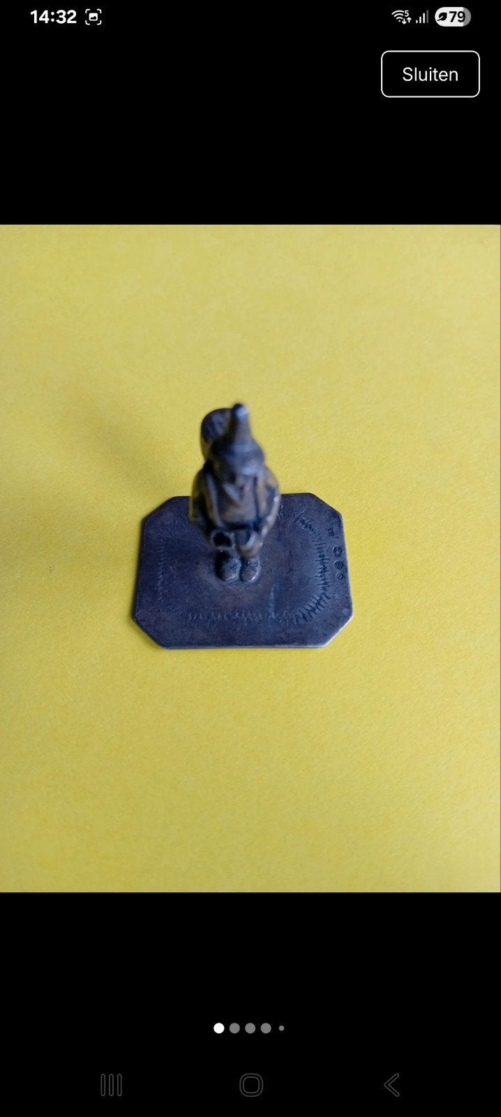 zilveren miniatuur drankverkoper, Ophalen of Verzenden, Zilver