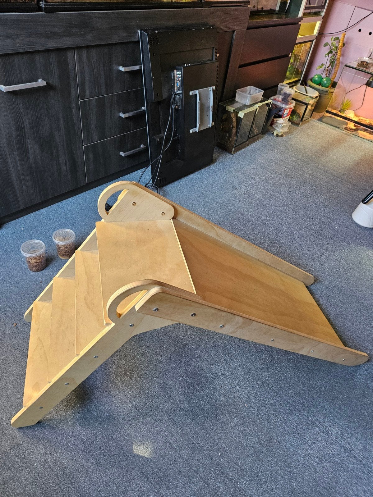 Houten glijbaan voor kinderen, Ophalen, Zo goed als nieuw, Glijbaan