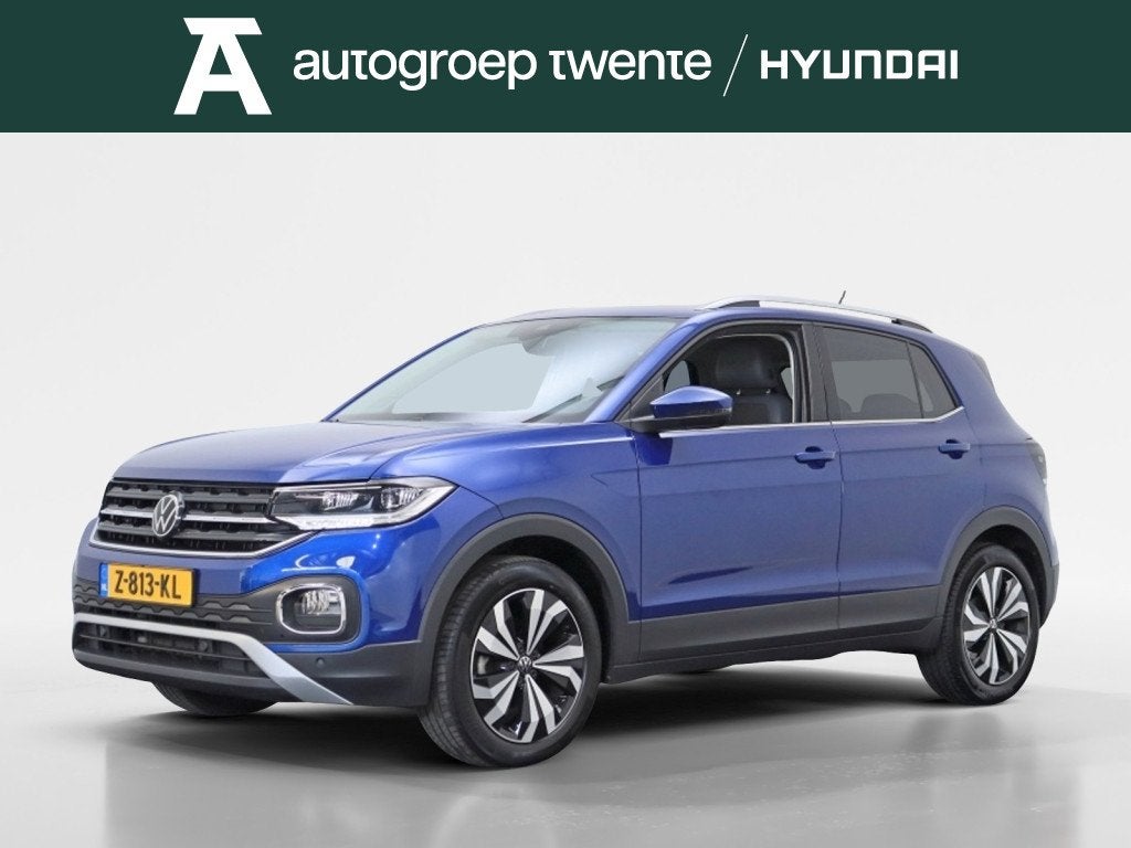 Volkswagen T-Cross 1.0 TSI Style | DSG | LED | Stoelverwarmi, Gebruikt, Blauw, Bedrijf, 3 cilinders
