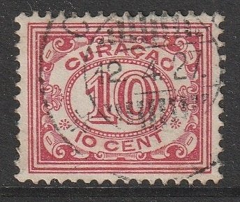Curacao 1915 56 Cijfer 10c, Gest, Ophalen of Verzenden, Gestempeld