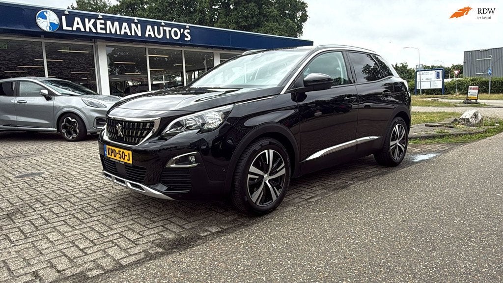 Peugeot 3008 1.2 PureTech Allure Blackline AUTOMAAT Carplay, Auto's, 1199 cc, Zwart, Bedrijf, 690 kg