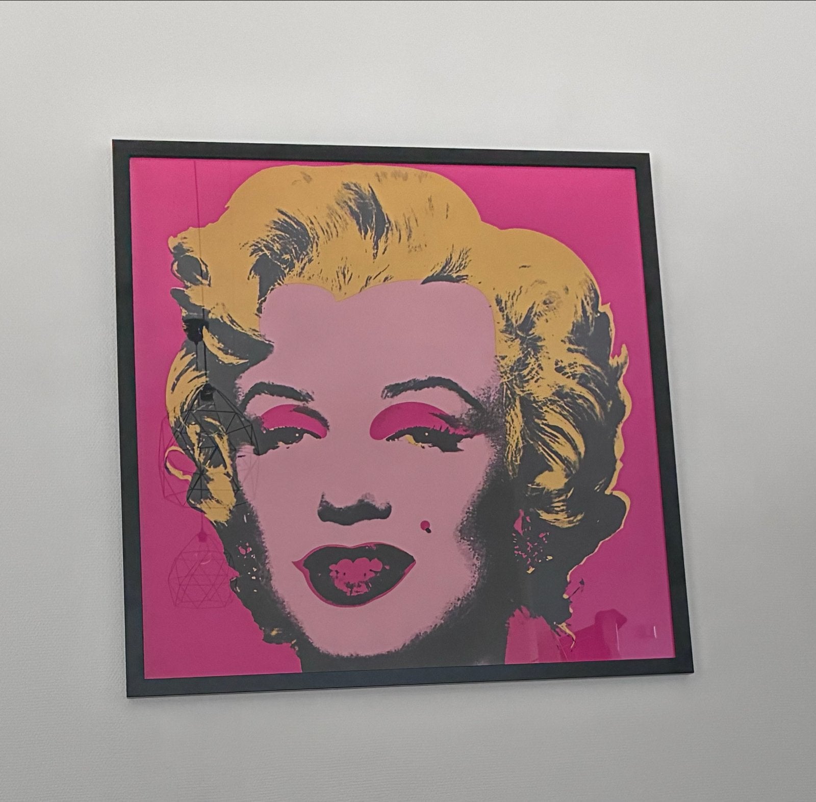 Gratis: Warhol Marilyn Monroe print in lijst (112x112cm), Ophalen, Film, Papier/karton, Ingelijst