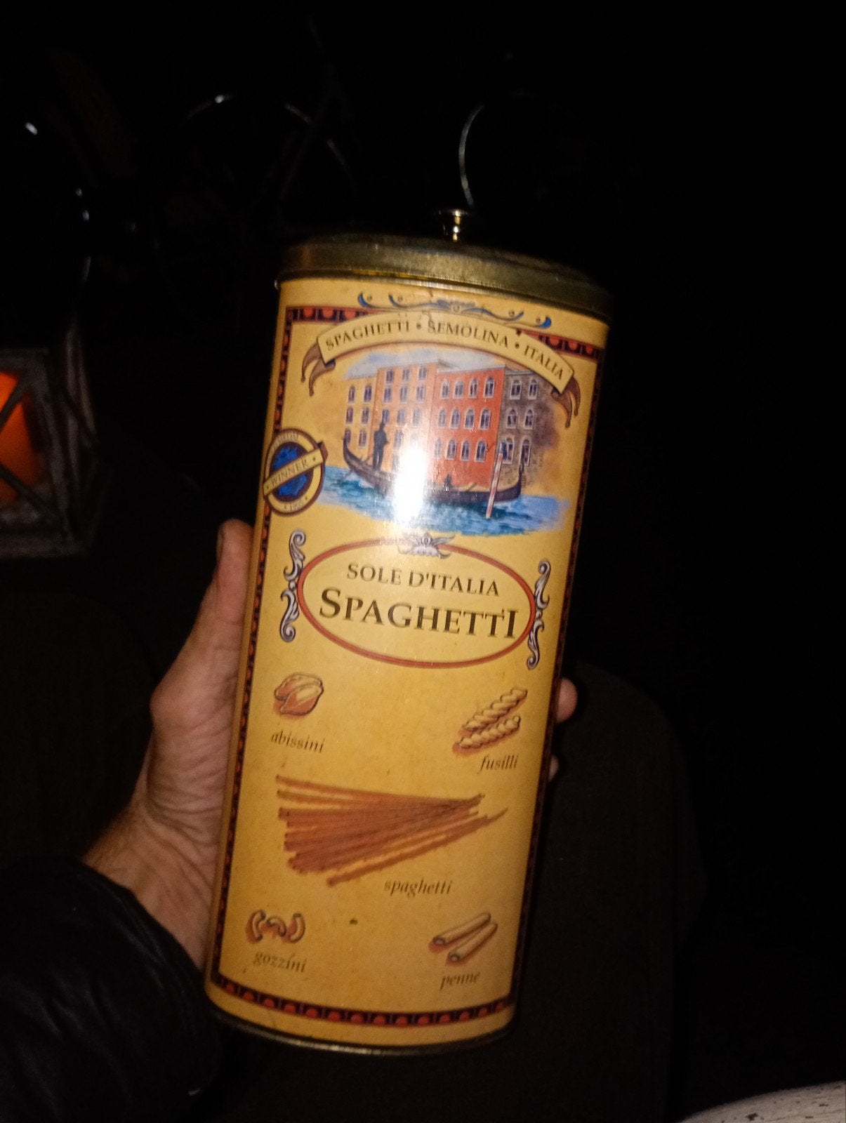 Vintage Sole d'Italia Spaghetti Blik - Decoratief, Ophalen of Verzenden