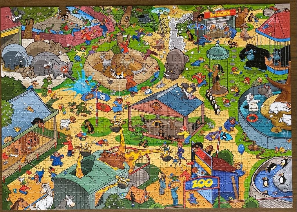 INCOMPLEET That's Life Zoo Puzzel 1000 Stukjes Goliath, Hobby en Vrije tijd, Denksport en Puzzels, Ophalen, 500 t/m 1500 stukjes