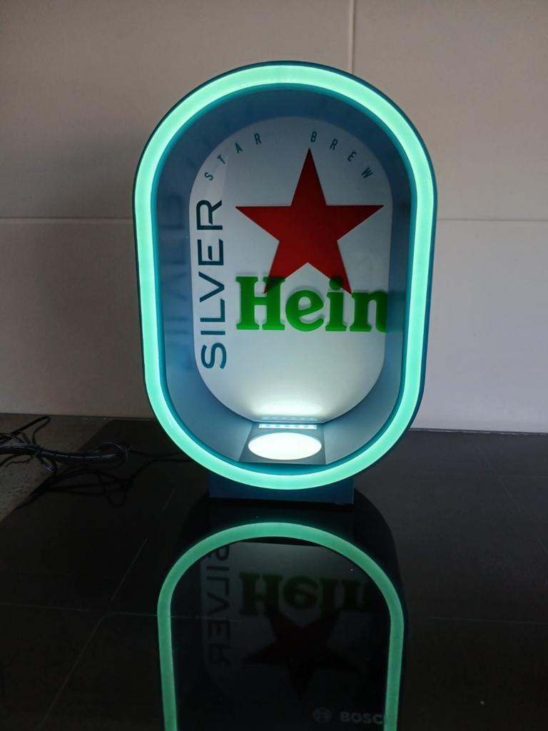 Heineken led lichtbakje als nieuw in de doos, Verzamelen, Ophalen of Verzenden, Zo goed als nieuw, Lichtbak of (neon) lamp