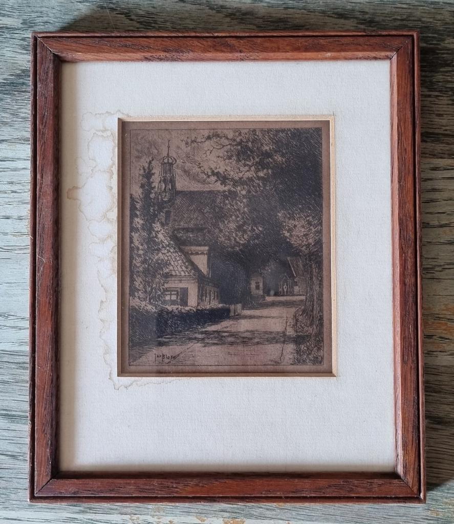 Jan Bleys (1868 - 1952) ets., Ophalen of Verzenden, Ets, Gesigneerd