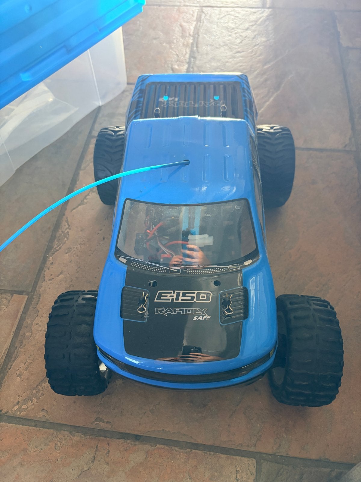 RC Auto F-150 Rapidly Safe met Sanwa MX-3S zender, Gebruikt, Auto offroad, Overige schalen, Ophalen