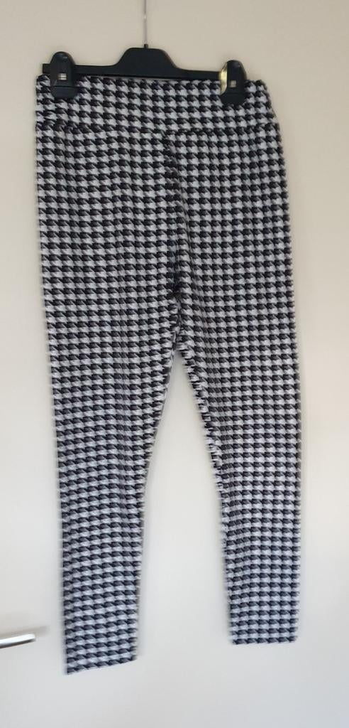Zwart-witte Pied-de-Poule Legging, Maat 38/40 (M), Zwart, Ophalen of Verzenden, Lang
