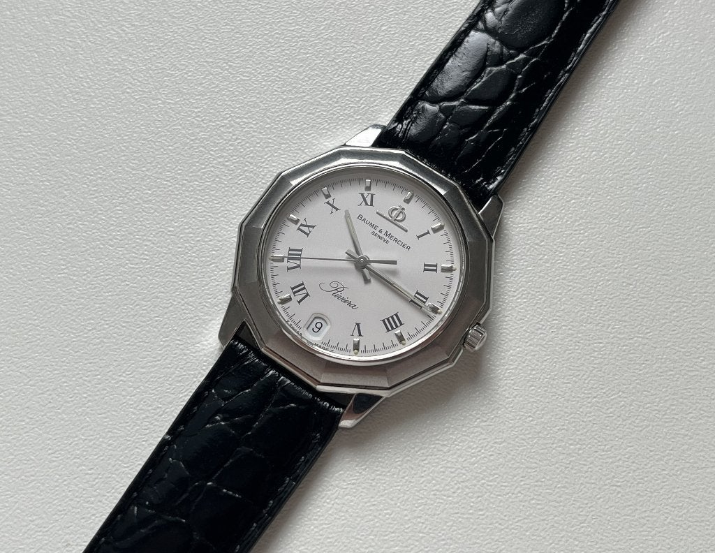 Baume & Mercier Riviera ref. 5131.001.2 (full set), Overige merken, Staal, Polshorloge, Ophalen of Verzenden