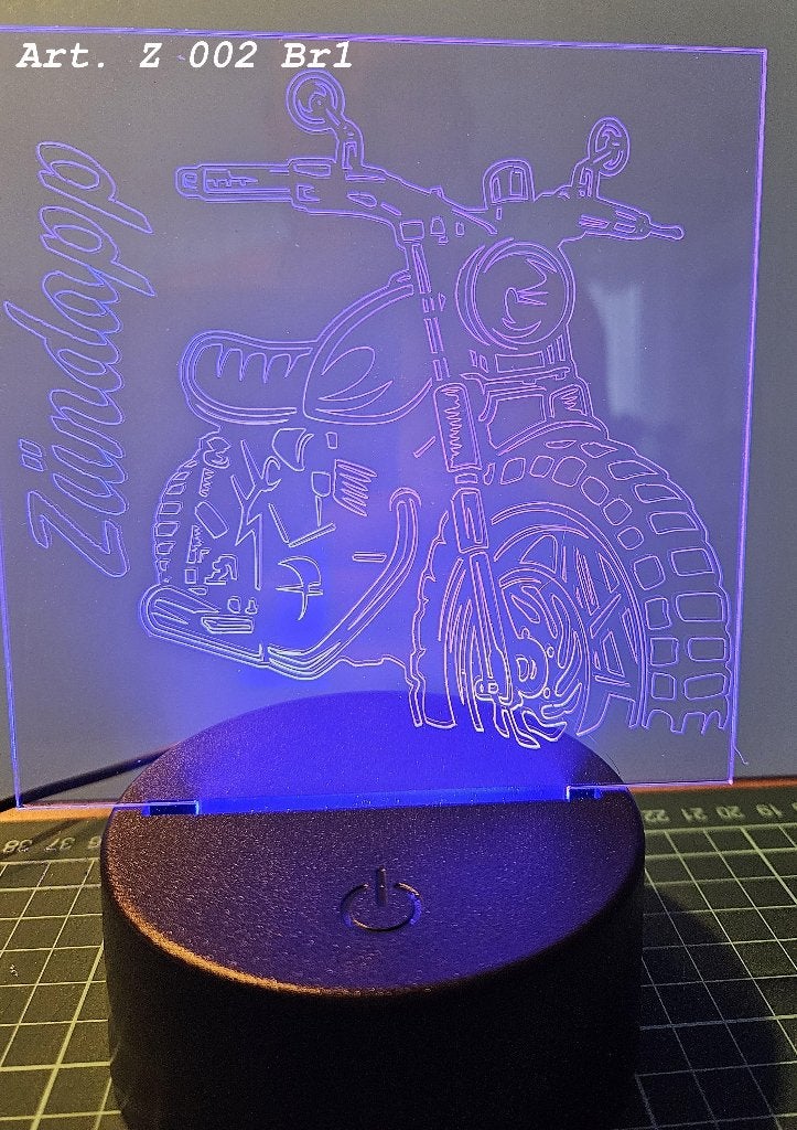 Gegraveerde Kreidler, Zundapp, Puch, Hercules LED lamp, Verzenden, Nieuw, Overige typen