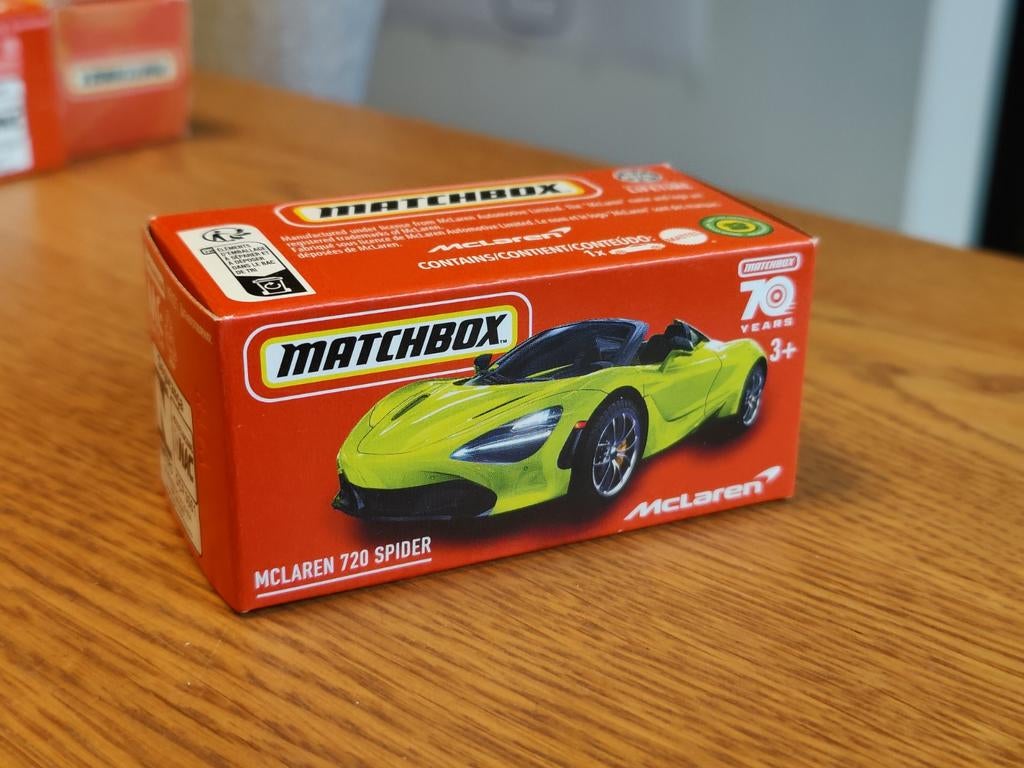 Matchbox McLaren 720 Spider, Ophalen of Verzenden, Zo goed als nieuw, Auto