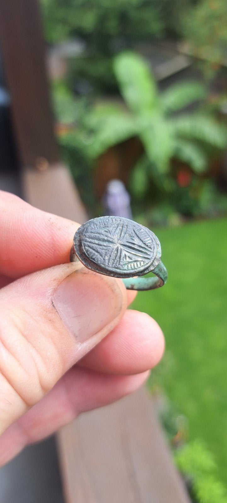 (7)Romeins bronzen ring Bodemvondst, Ophalen of Verzenden, Brons, Ring