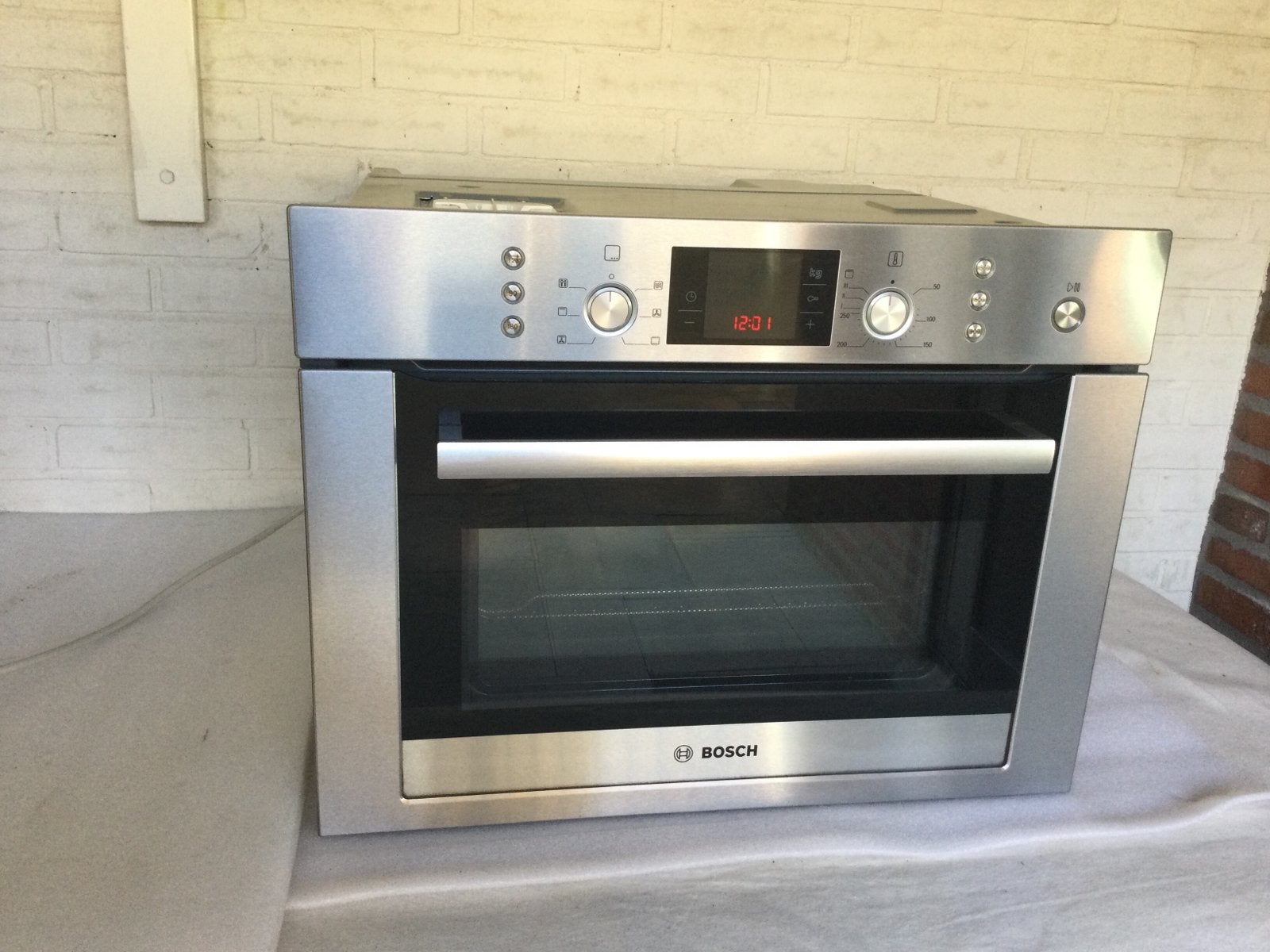 Bosch combimagnetron oven, Witgoed en Apparatuur, Magnetrons, Zo goed als nieuw, Inbouw, Combimagnetron, Crisp, Grill, Hete lucht