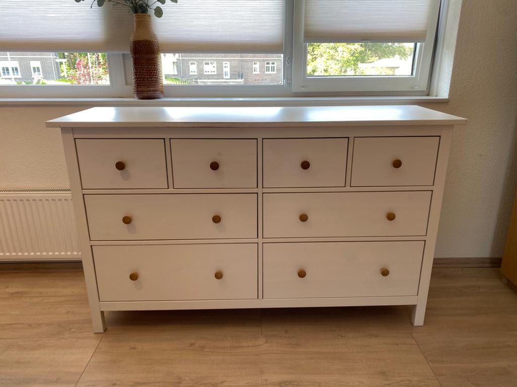 Ikea hemnes ladekast commode wit, Huis en Inrichting, Kasten | Ladekasten, Ophalen, 5 laden of meer, Zo goed als nieuw, Minder dan 100 cm