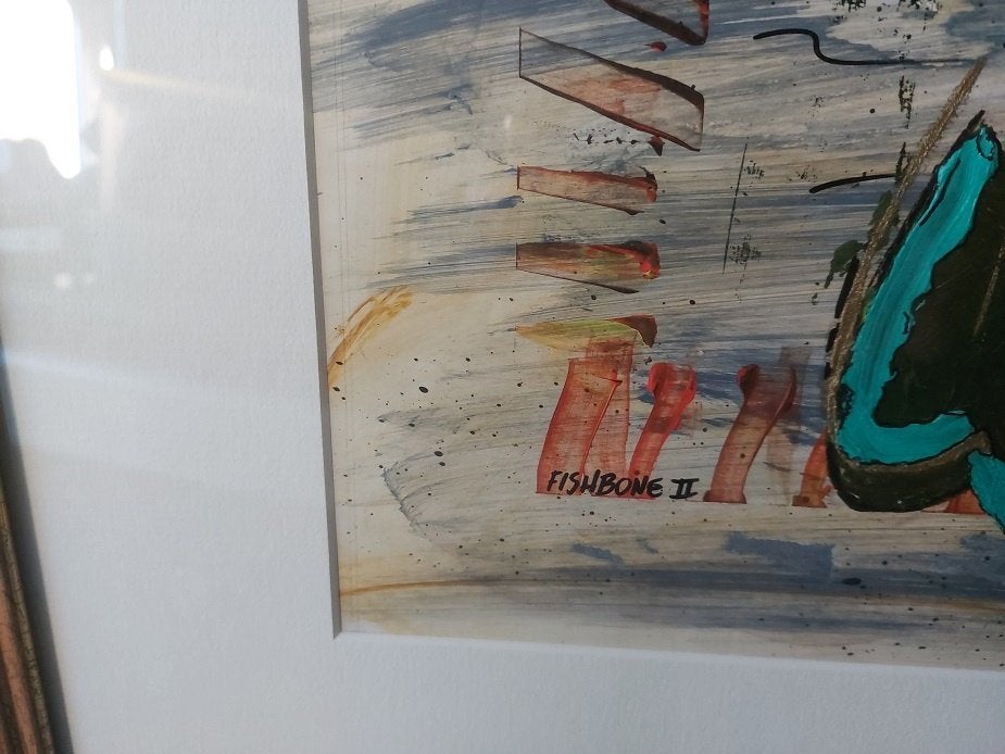 Kunstwerk Fishbone II van Viktor uit 1996, Antiek en Kunst, Kunst | Litho's en Zeefdrukken, Ingelijst, Ophalen of Verzenden, Overige techniek