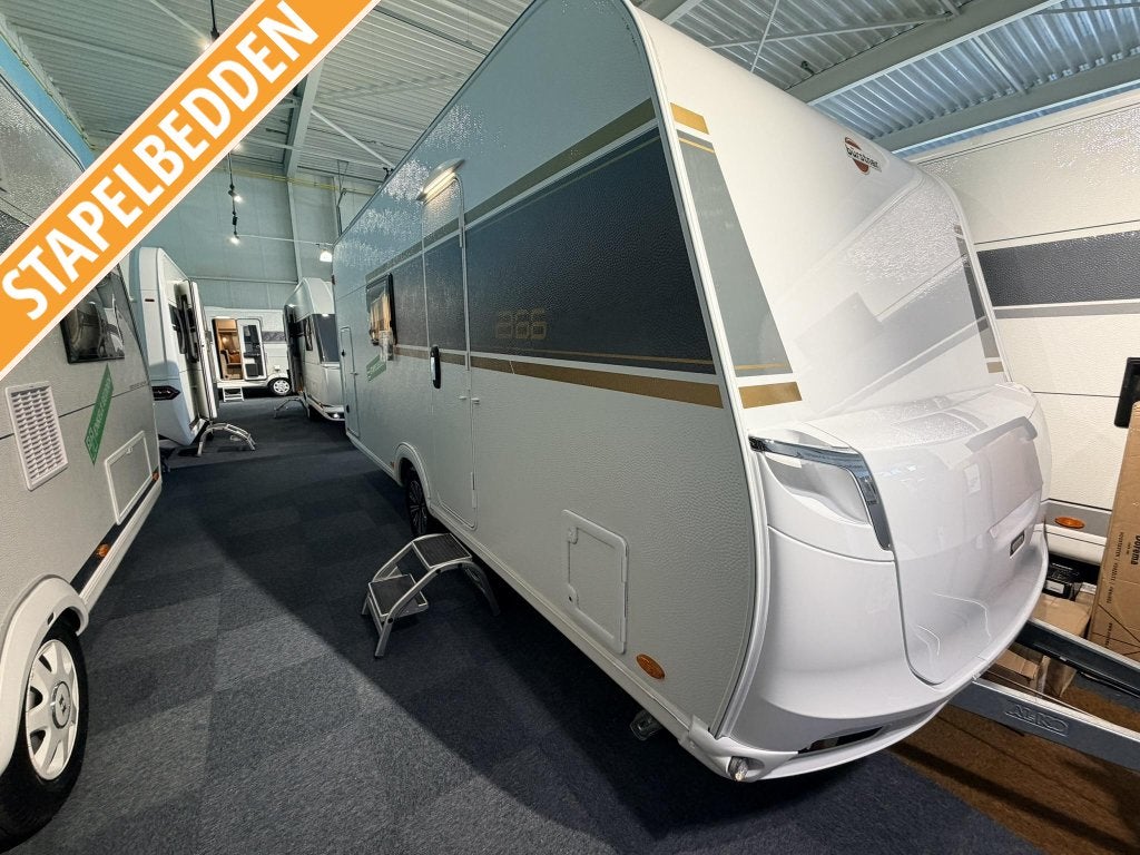 Bürstner B66 480 TK NIEUW!! STAPELBED!!, Caravans en Kamperen, Serviceluik, Dwars-stapelbed, Bedrijf, Bürstner