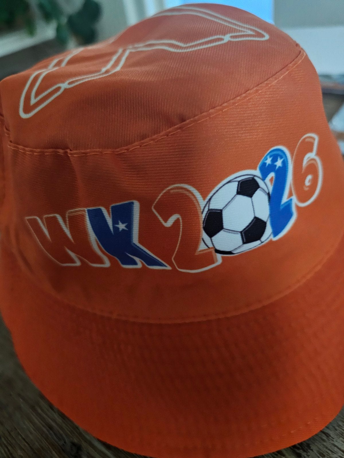 WK 2026 Oranje/Blauwe Dubbel Draagbare Bucket Hat, Kleding | Heren, Hoeden en Petten, Ophalen of Verzenden, Nieuw, One size fits all