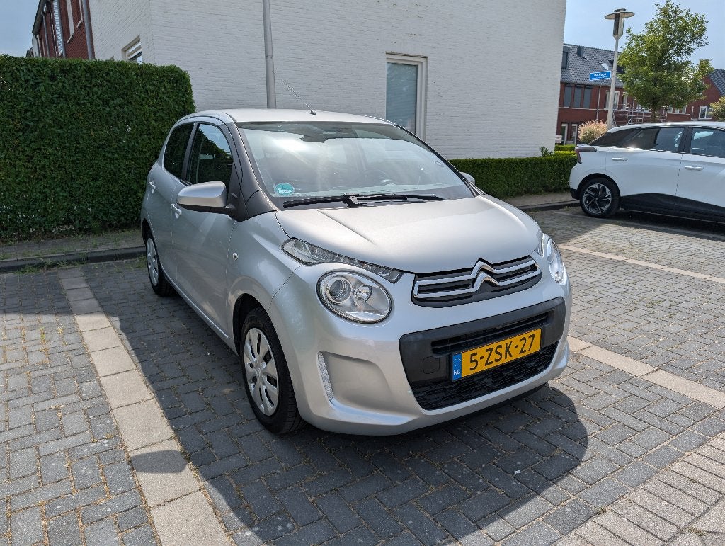 Citroën C1 1.0 VTI SHINE 68 ETG 5-DRS 2015 Grijs AUTOMAAT, Auto's, Citroën, Euro 5, Stof, Zwart, 4 stoelen