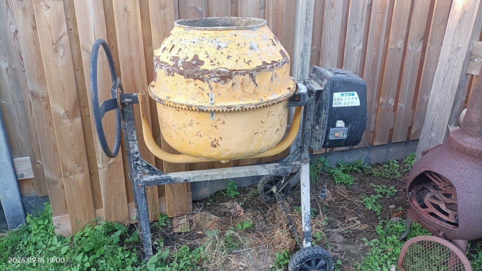 Gebruikte cementmolen / cementmixer, Ophalen, Gebruikt