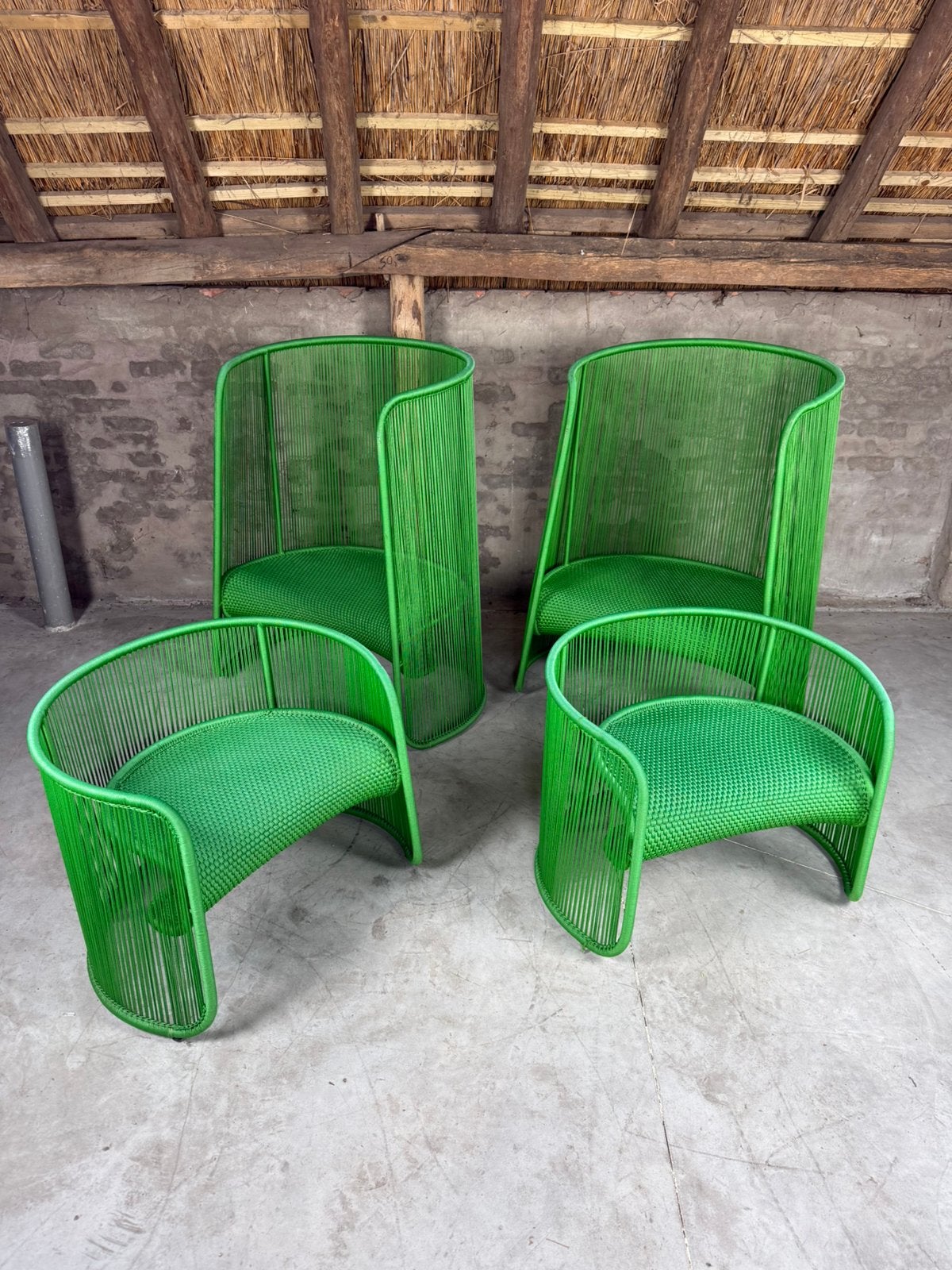 7 Moroso Husk M’Afrique indoor/ outdoor stoelen, Moroso, Aluminium, Ophalen of Verzenden, Zo goed als nieuw