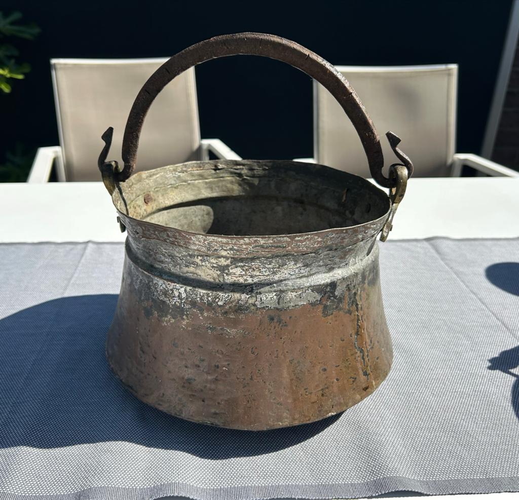 Antieke koperen pot, Antiek en Kunst, Antiek | Koper en Brons, Ophalen, Koper