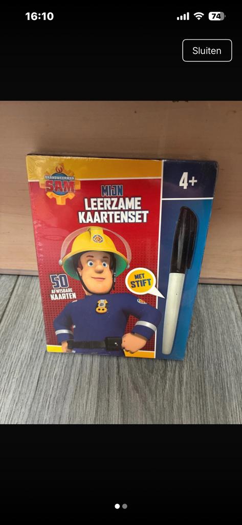 Educatief spel brandweerman sam, Ophalen of Verzenden, Nieuw