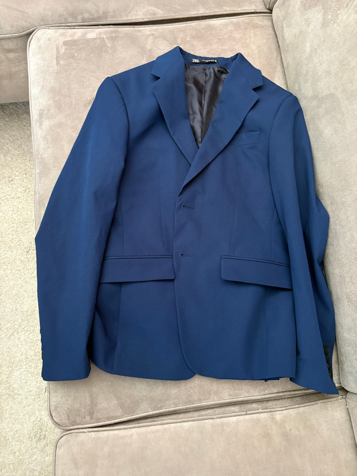 Zara Heren Pak - Blauw, Maat 46 (S), Ophalen of Verzenden, Zo goed als nieuw, Maat 46 (S) of kleiner, Blauw