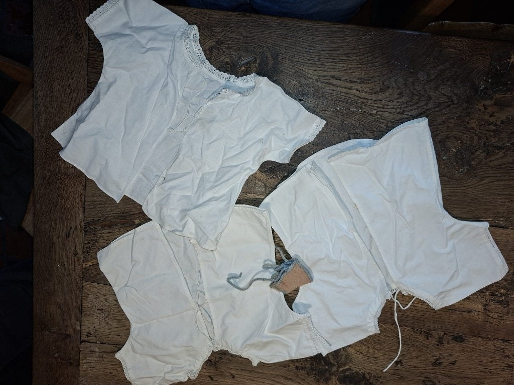 3 oude poppen hemdjes , jaren 1940, Antiek en Kunst, Ophalen of Verzenden