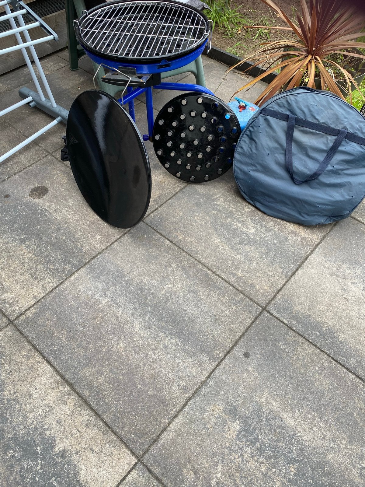 Compacte BBQ met gasbrander en hoes, Ophalen of Verzenden, Gebruikt