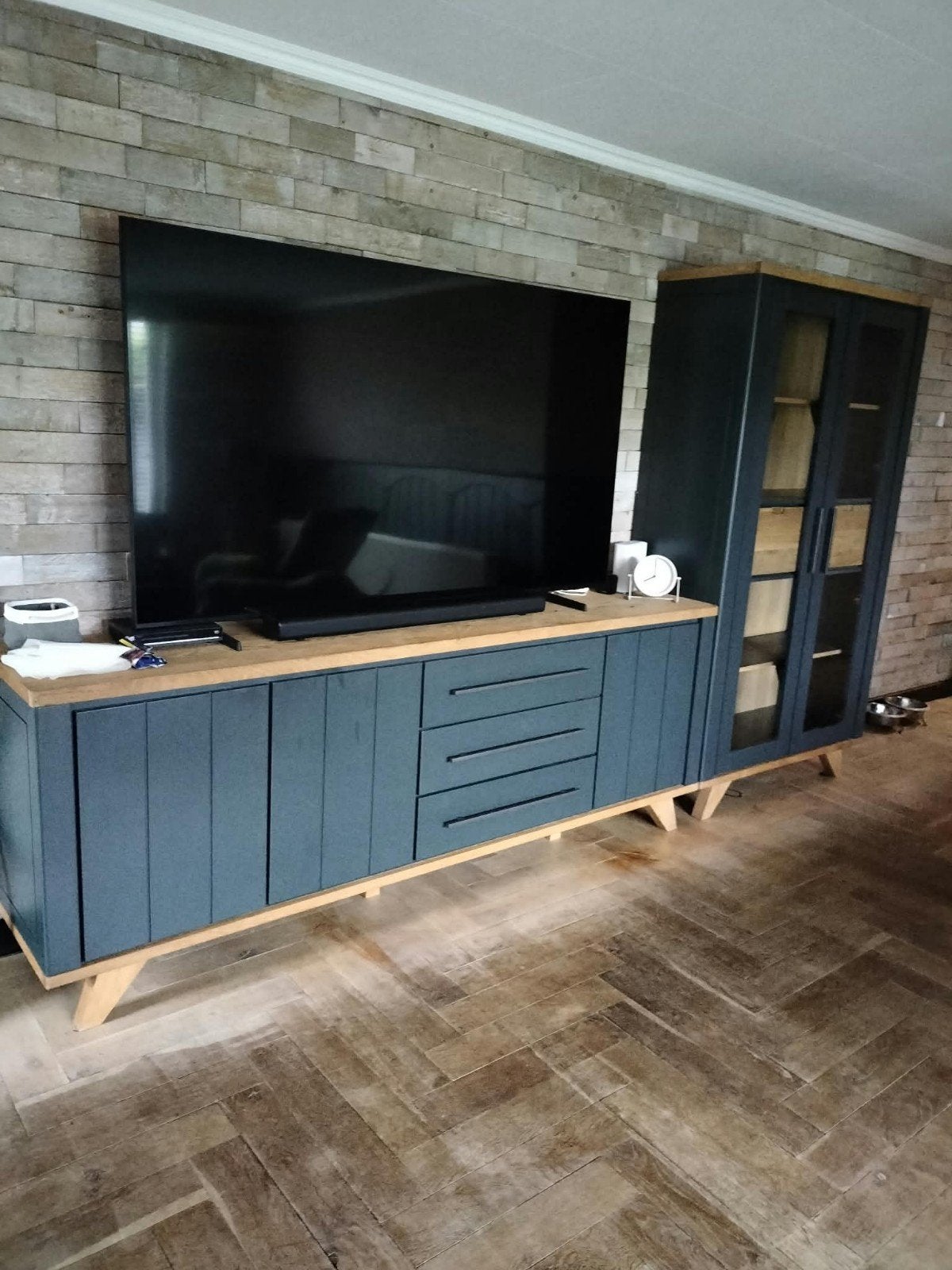 Complete Woonkamerset: Dressoir, Vitrinekast en Boekenkast, Huis en Inrichting, Ophalen, Zo goed als nieuw