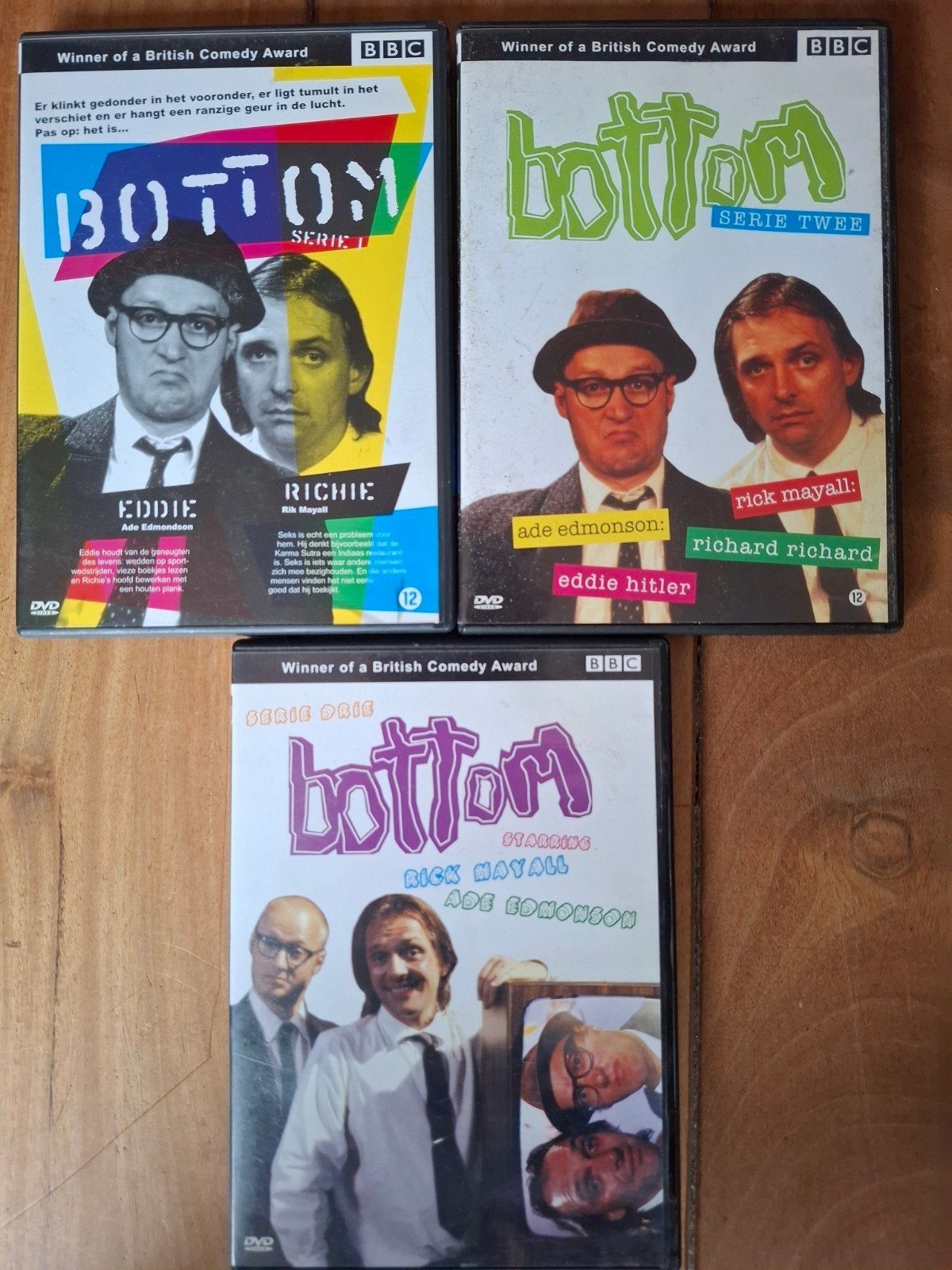 Bottom DVD Boxset - Serie 1, 2 en 3, Ophalen of Verzenden, Komedie, Vanaf 12 jaar, Gebruikt