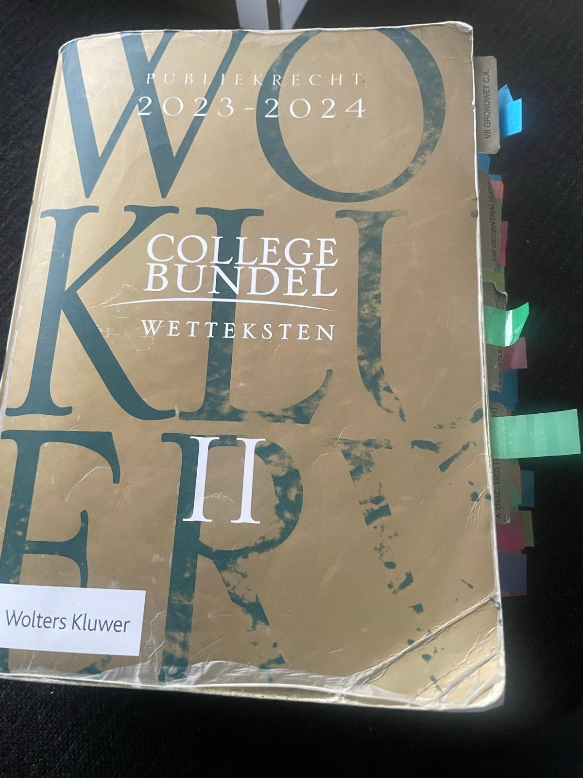 Collegebundel Publiekrecht 2023-2024 Wolters Kluwer, Ophalen, Gamma, Zo goed als nieuw, HBO