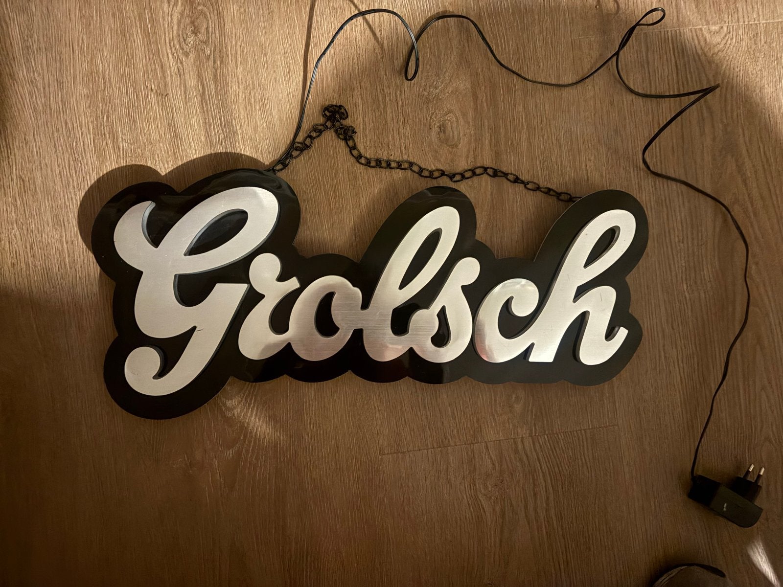 Grolsch LED Reclamebord - Groen Licht, Verzamelen, Ophalen of Verzenden, Gebruikt, Overige typen, Grolsch