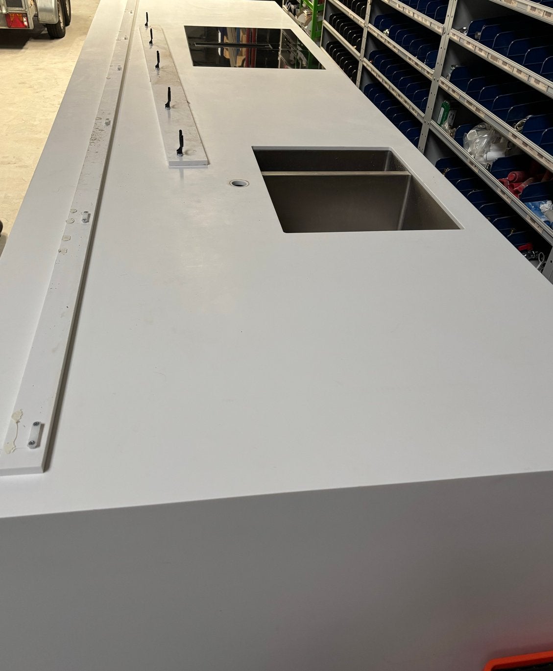 Witte hoogwaardige keuken van b-Dutch met bora, Huis en Inrichting, Ophalen, Gebruikt, Wit, Overige typen