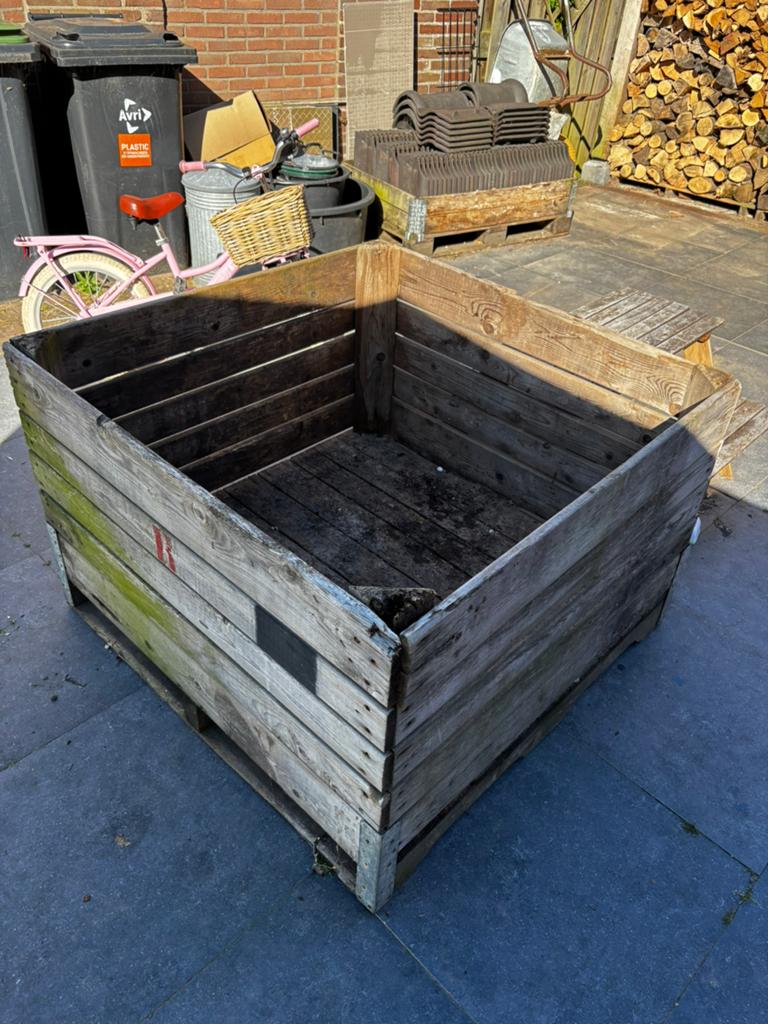 Fruitkist *GRATIS*, Tuin en Terras, Bloembakken en Plantenbakken, Ophalen, Zo goed als nieuw, Rond, Minder dan 30 cm