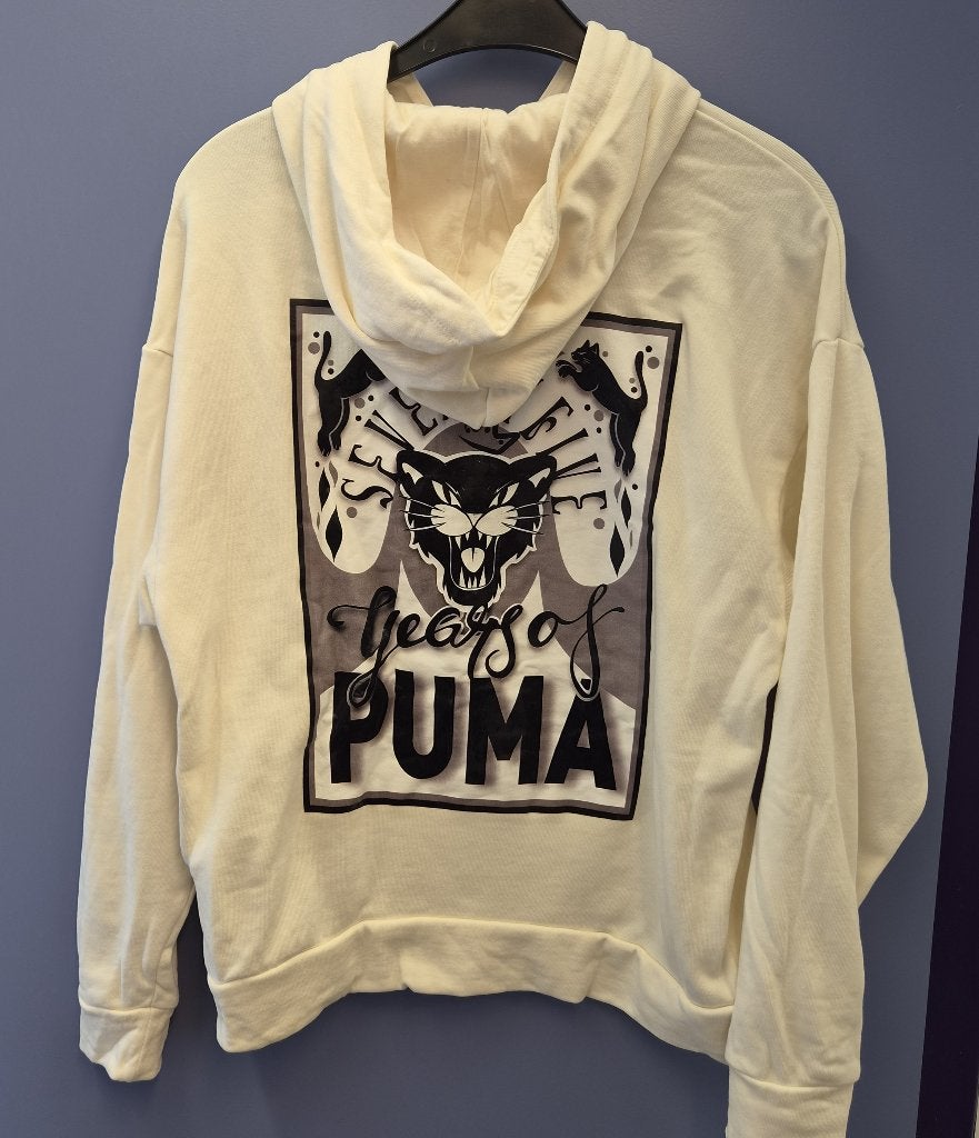 PUMA 75 Years dames hoodie crème maat S + print achter 52174, Service@puma.com, Puma SE, Puma, Ophalen of Verzenden