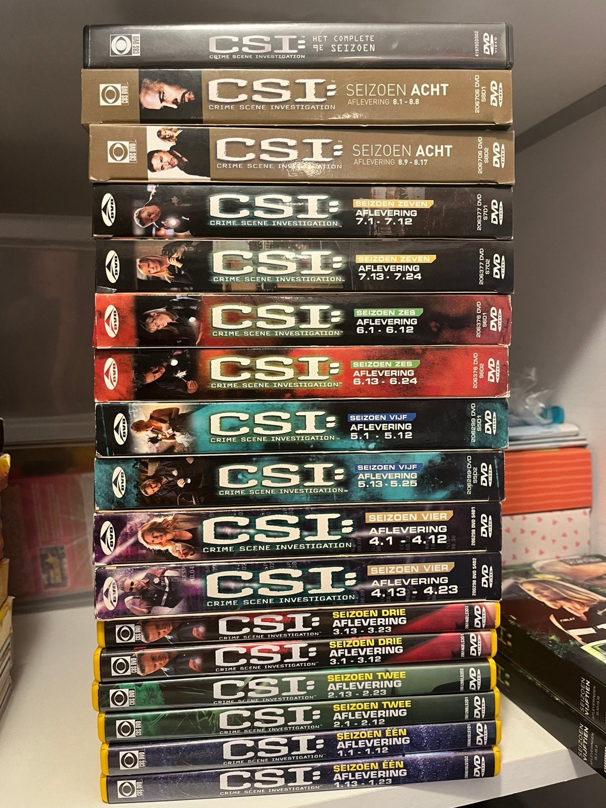 Csi dvd seizoen 1 t/m 9, Vanaf 12 jaar, Ophalen of Verzenden, Zo goed als nieuw, Actie en Avontuur
