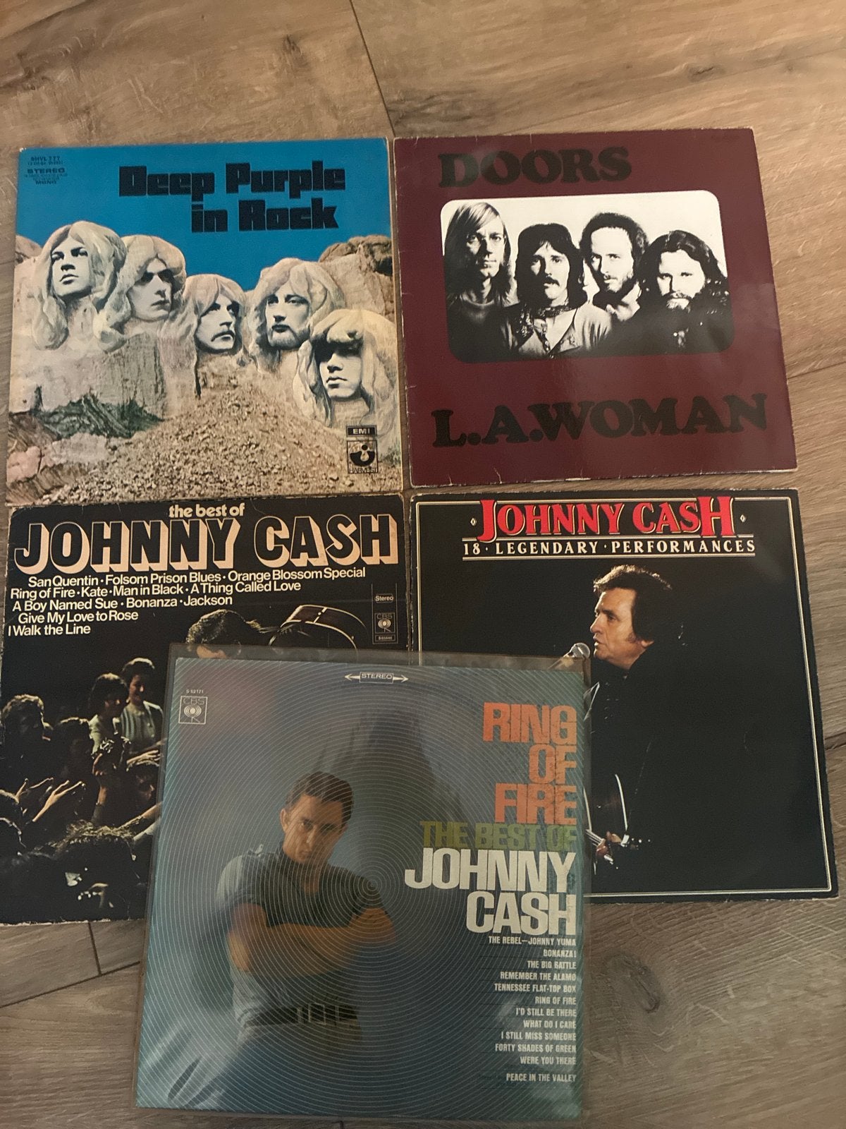 Diverse Pop/Rock LP's: Deep Purple, The Doors, Johnny Cash, Cd's en Dvd's, Vinyl | Rock, LP, Gebruikt, Ophalen of Verzenden, 12 inch