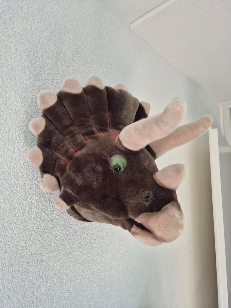 WILD & SOFT Adam de Triceratops Dierenhoofd Muurdecoratie, Ophalen, Overige merken, Dinosaurus, Zo goed als nieuw