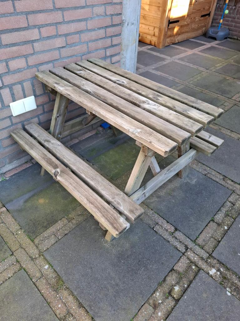 Picknicktafel voor kinderen, Ophalen, Rechthoekig, Hout