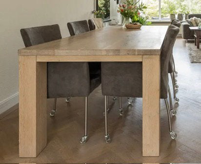 Prachtige Massief Eiken Eettafel (200x100 cm), Huis en Inrichting, Ophalen of Verzenden, Gebruikt