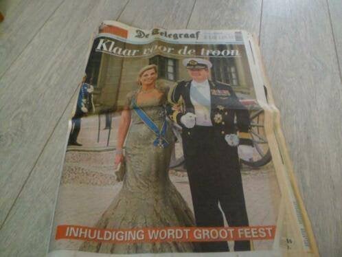 De telegraaf 30 januari 2013 troonafstand Beatrix, Ophalen of Verzenden, 1980 tot heden, Krant