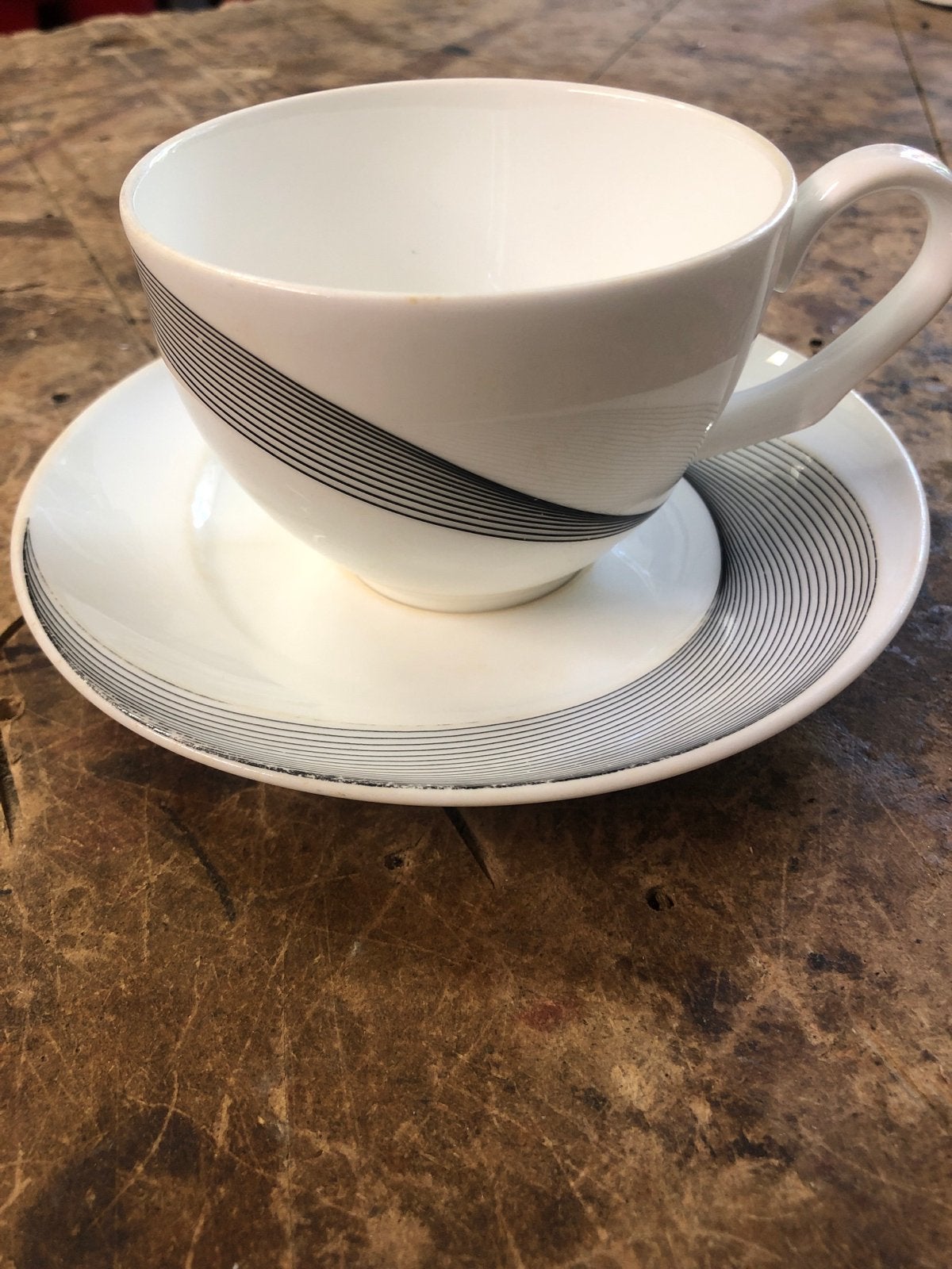 Wedgwood Apollo Theekop en Schotel - Bone China, Ophalen of Verzenden