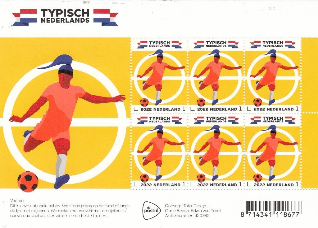 Nederland 11.03.4- 2022- Voetbal- NVPH-V-4052- P, Verzenden, Na 1940, Postfris
