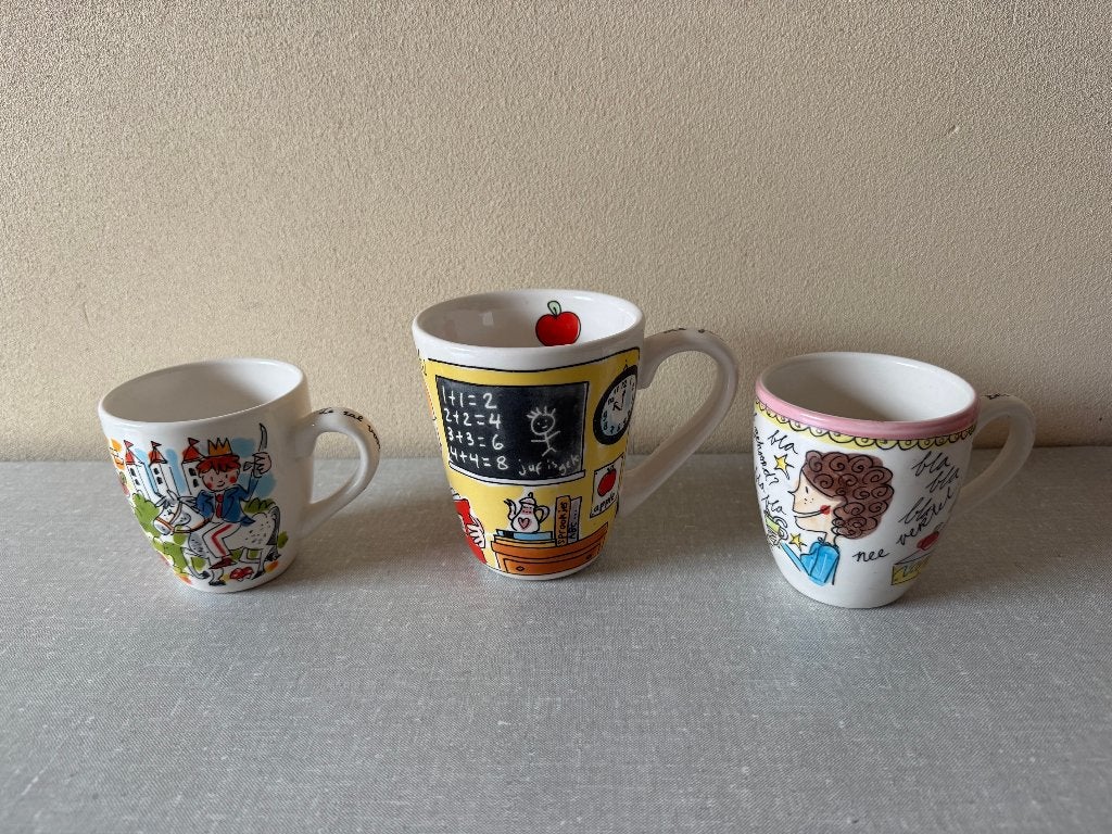 3 BLOND AMSTERDAM kopjes - JUF kop - EFTELING kopje BLA BLA, Huis en Inrichting, Nieuw, Ophalen of Verzenden, Modern, Kop(pen) en/of Schotel(s)