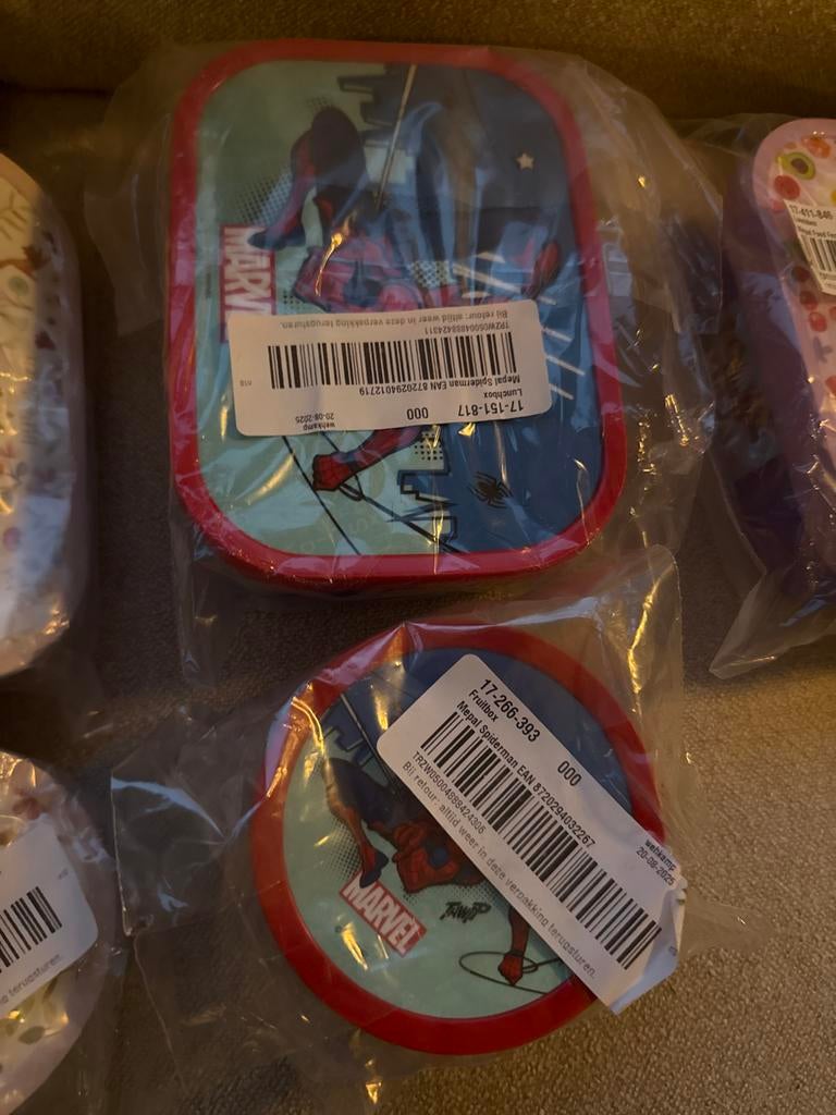 Mepal Spiderman Lunchbox en Fruitbox Set - Nieuw, Ophalen, Kunststof, Nieuw, Broodtrommel